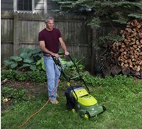 Mowing with an electric mower